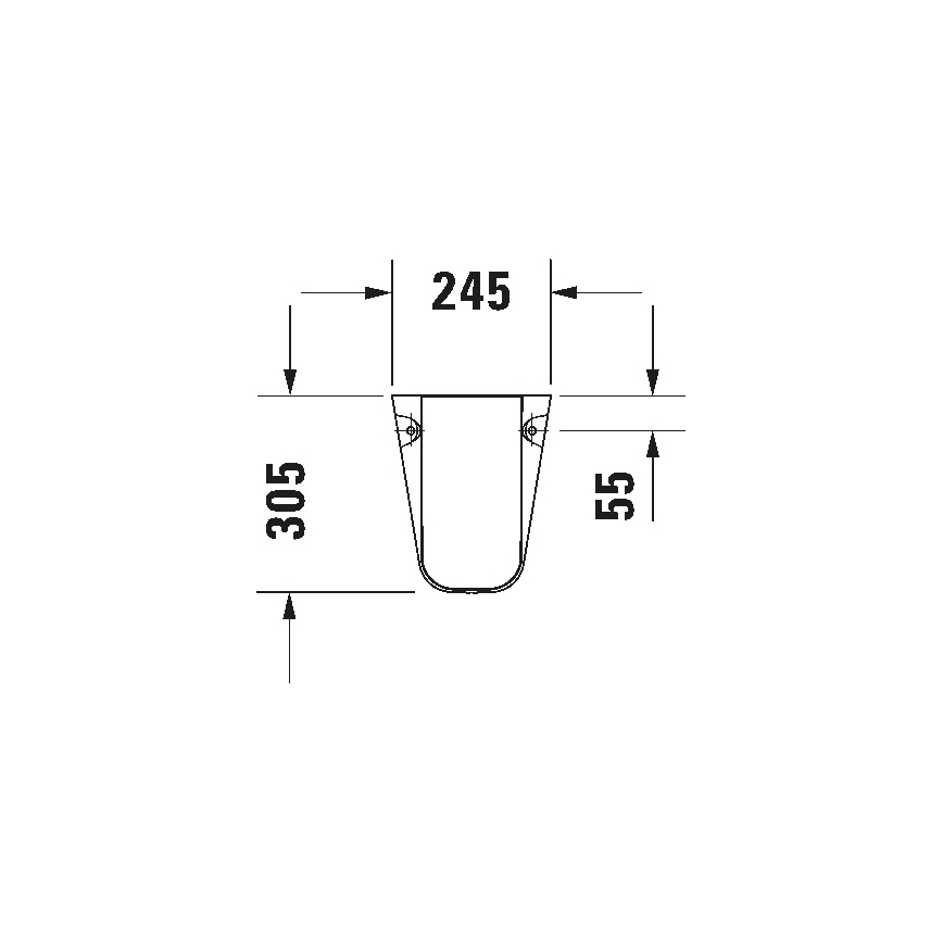 Duravit 8571800002 - Kryt na sifón D-CODE 30x26,8 cm keramika/lesklá biela