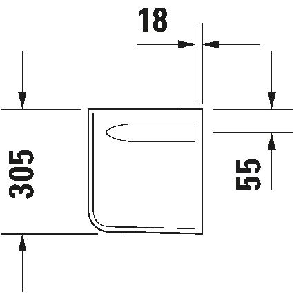 Duravit 8571800002 - Kryt na sifón D-CODE 30x26,8 cm keramika/lesklá biela