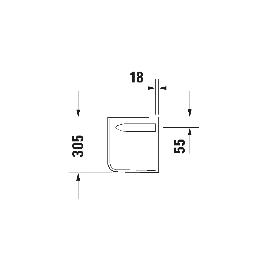 Duravit 8571800002 - Kryt na sifón D-CODE 30x26,8 cm keramika/lesklá biela