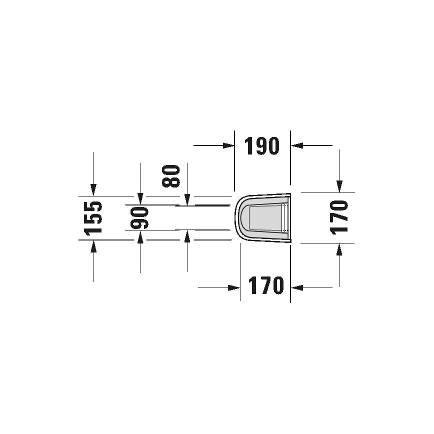 Duravit 8632700002 - Kryt sifónu D-CODE 70,5x19 cm keramika/lesklá biela