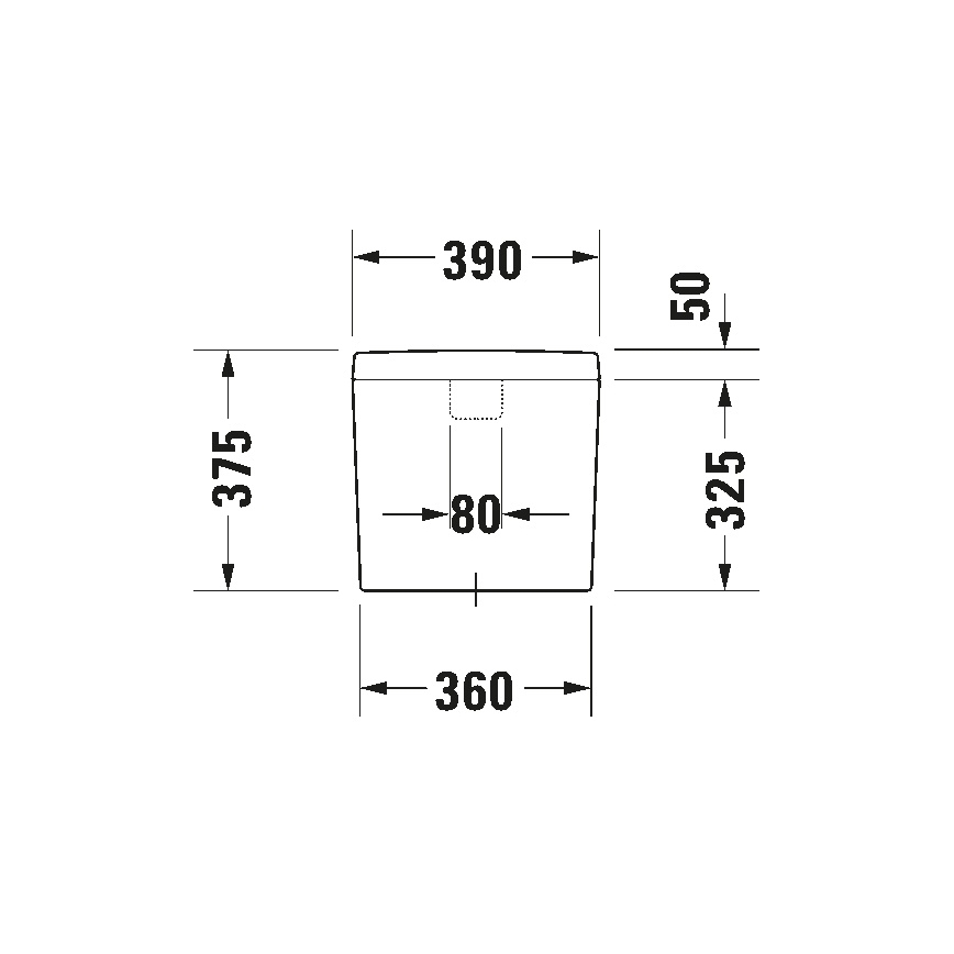 Duravit 927000004 - Splachovacia nádržka pre WC D-CODE 6/3l keramika/biela