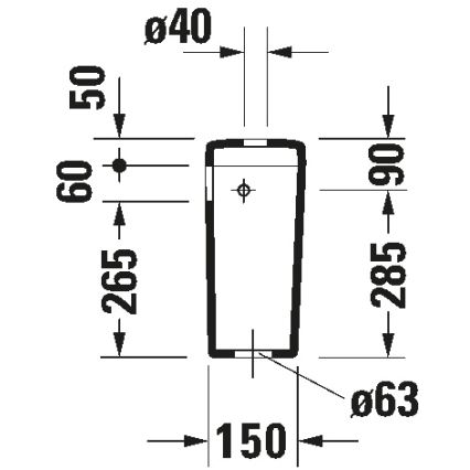 Duravit 927000004 - Splachovacia nádržka pre WC D-CODE 6/3l keramika/biela