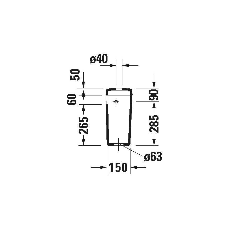 Duravit 927000004 - Splachovacia nádržka pre WC D-CODE 6/3l keramika/biela