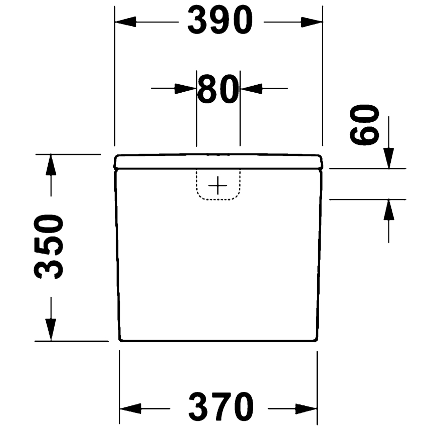 Duravit 9530000852 - Splachovacia nádržka pre WC D-CODE 4,5/3l keramika/biela