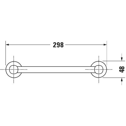 Duravit 99144600 - Úchyt na vaňu D-CODE 28,4 cm matná čierna