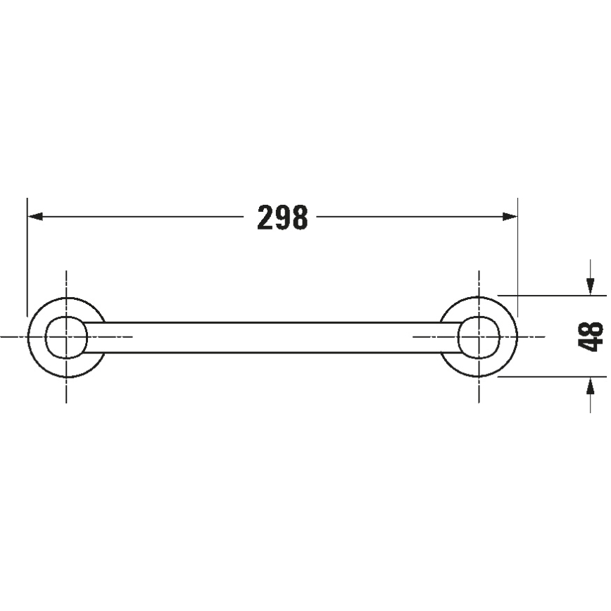 Duravit 99144600 - Úchyt na vaňu D-CODE 28,4 cm matná čierna