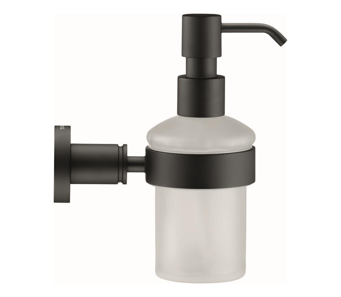 Duravit 99164600 - Nástenný dávkovač mydla D-CODE 390 ml mliečne sklo/matná čierna 0099164600