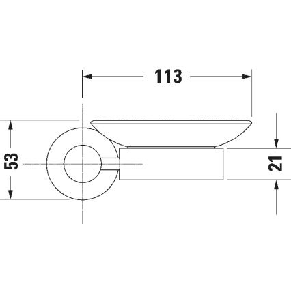 Duravit 99181000 - Nástenný držiak na mydlo D-CODE, pravý, lesklý chróm