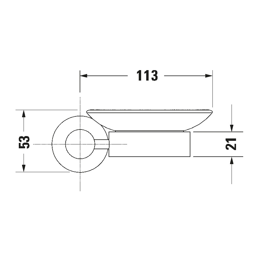 Duravit 99181000 - Nástenný držiak na mydlo D-CODE, pravý, lesklý chróm