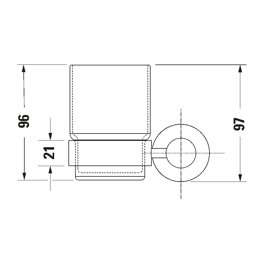 Duravit 99191000 - Nástenný držiak na zubné kefky D-CODE ľavý, lesklý chróm