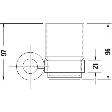 Duravit 99201000 - Nástenný držiak na zubné kefky D-CODE pravý lesklý chróm