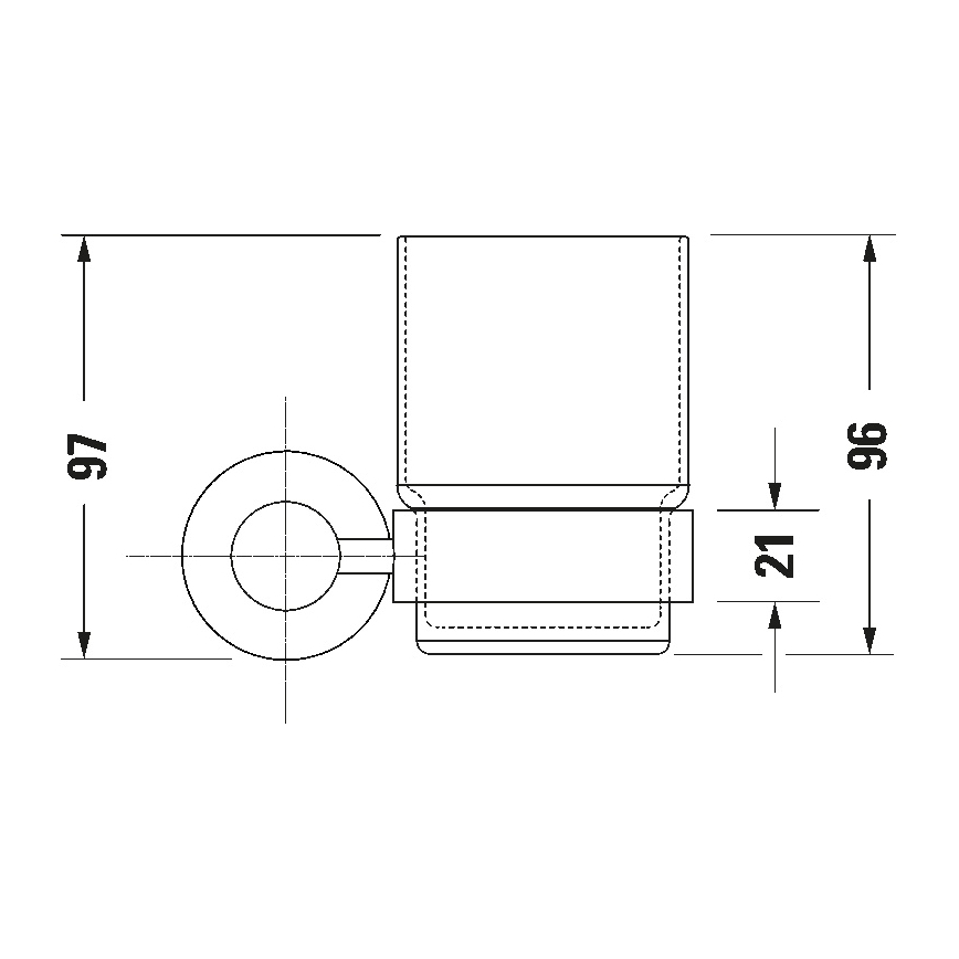 Duravit 99201000 - Nástenný držiak na zubné kefky D-CODE pravý lesklý chróm