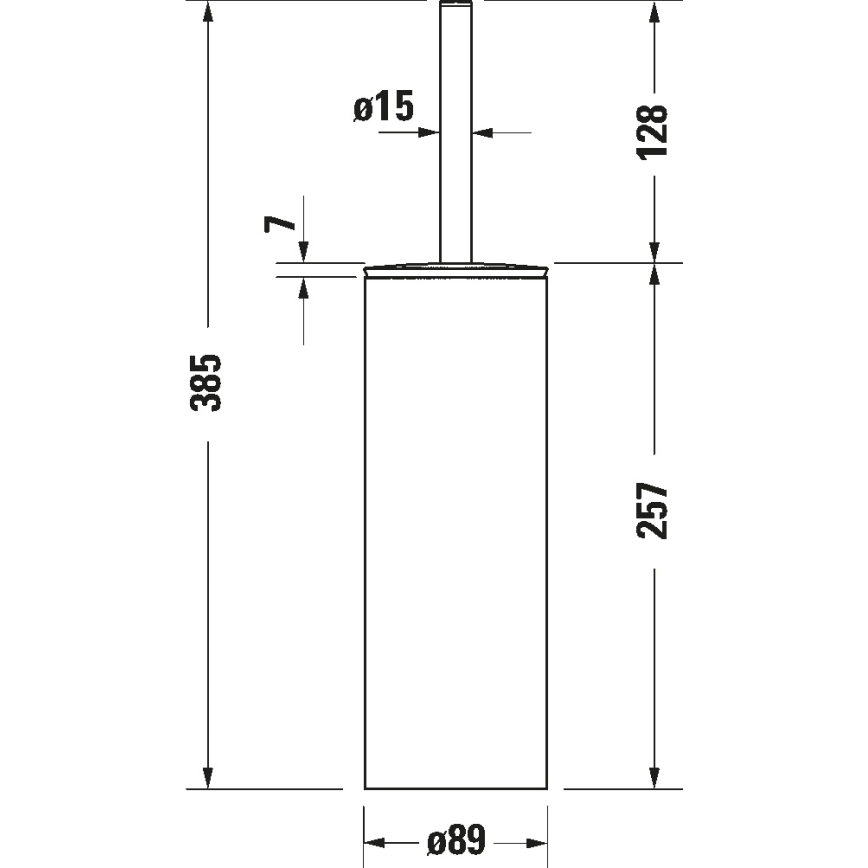 Duravit 99284600 - Stojaca WC kefa D-CODE matná čierna
