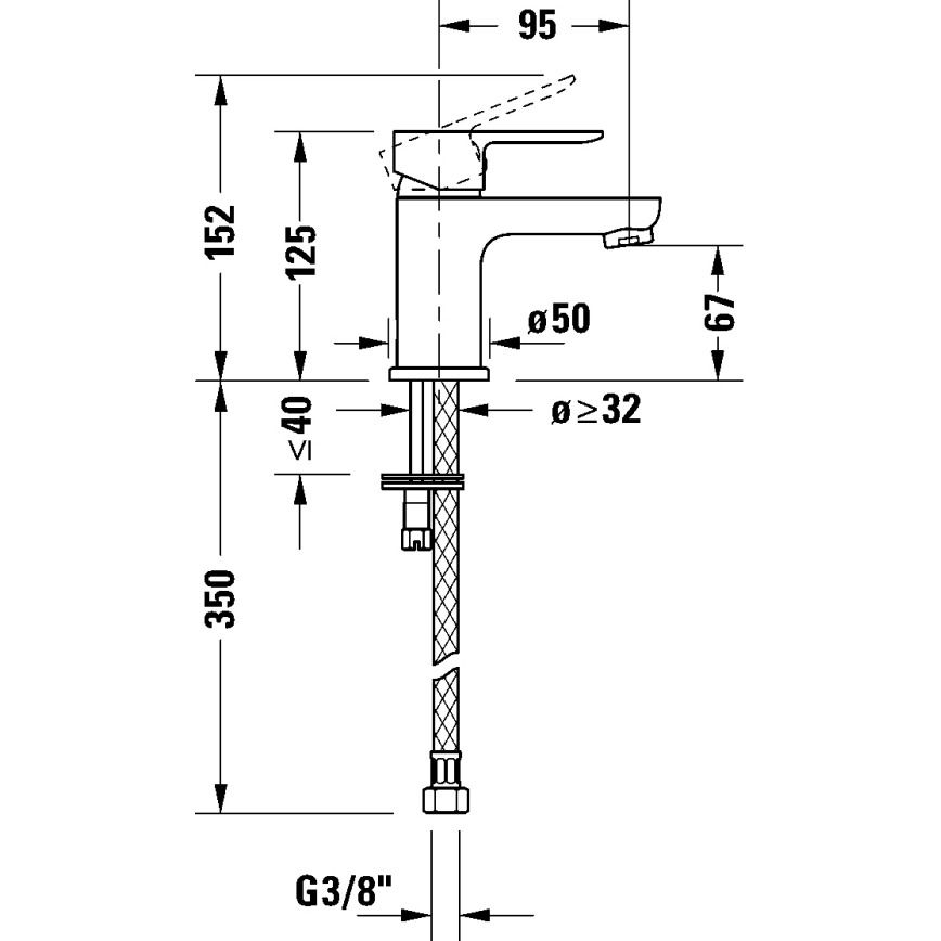 Duravit DC1013002010 - Umývadlová batéria D-CODE lesklý chróm
