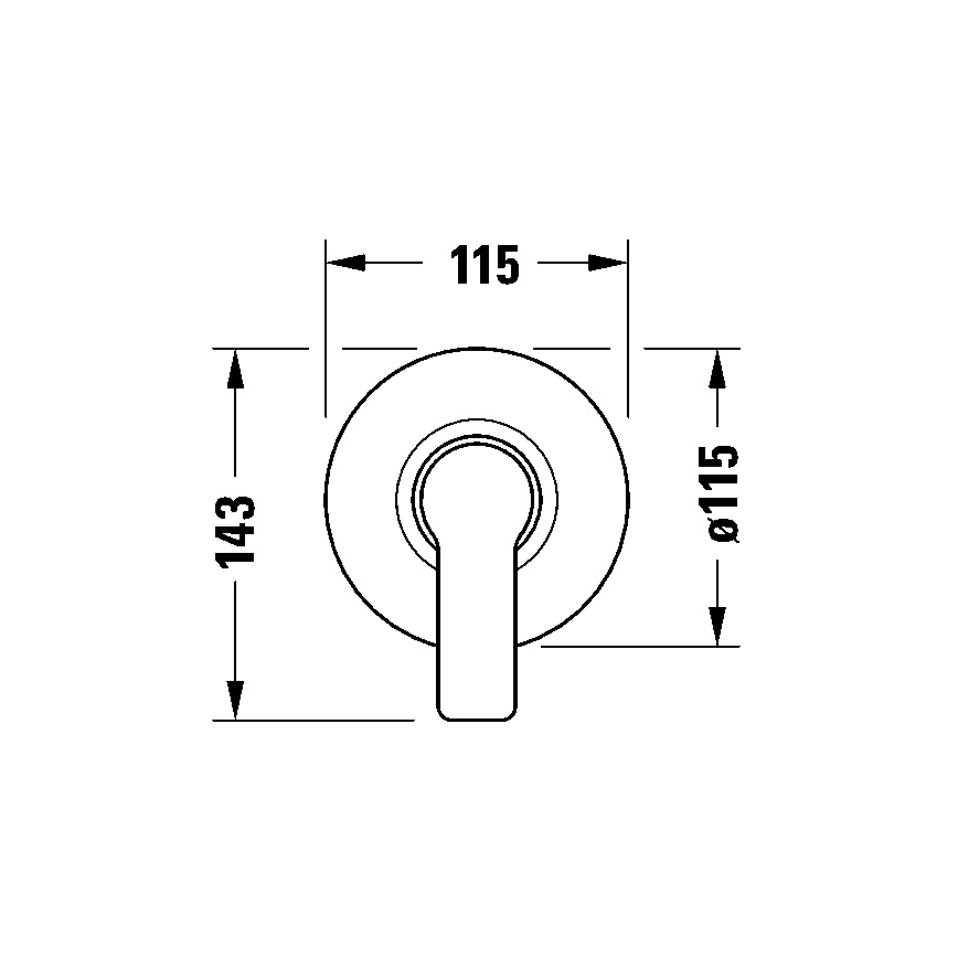 Duravit DC4210007046 - Podomietková sprchová batéria D-CODE matná čierna
