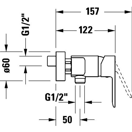 Duravit DC4230001046 - Sprchová batéria D-CODE matná čierna