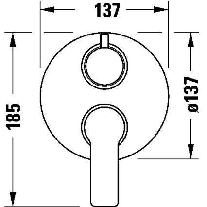 Duravit DC5210008010 - Sprchová batéria pre podomietkovú inštaláciu D-CODE, lesklý chróm