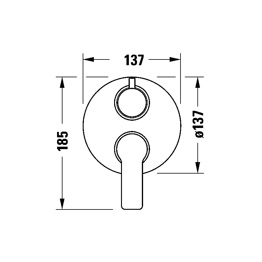 Duravit DC5210008046 - Podomietková sprchová batéria D-CODE, matná čierna