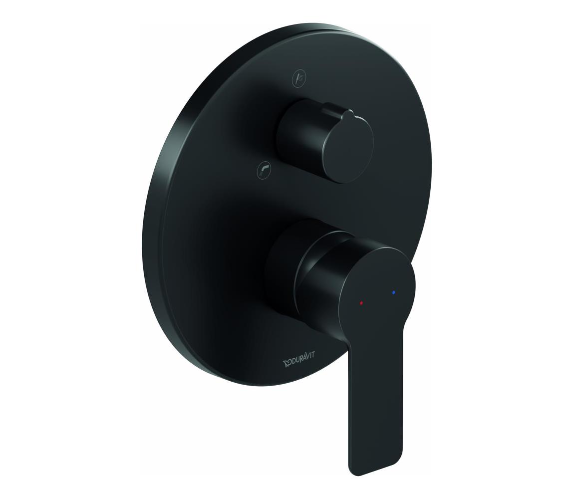 Duravit DC5210012046-Vaňová batéria pre podomietkovú inštaláciu D-CODE matná čierna DC5210012046