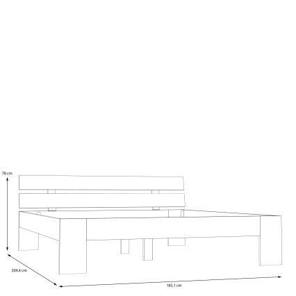 Dvojlôžková posteľ PIROA 180x200 cm béžová