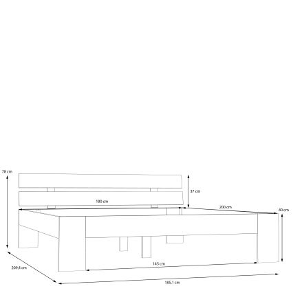 Dvojlôžková posteľ PIROA 180x200 cm béžová