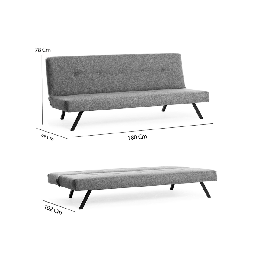 Dvojmiestna pohovka LOKO svetlosivá