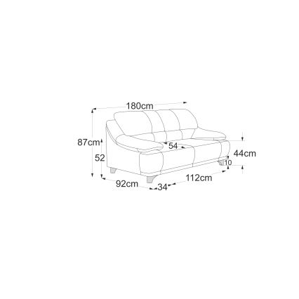Dvojmiestna pohovka RIMINI hnedá
