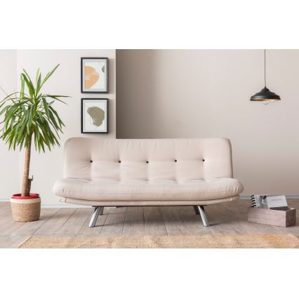 Dvojmiestná rozkladacia pohovka BAKU krémová