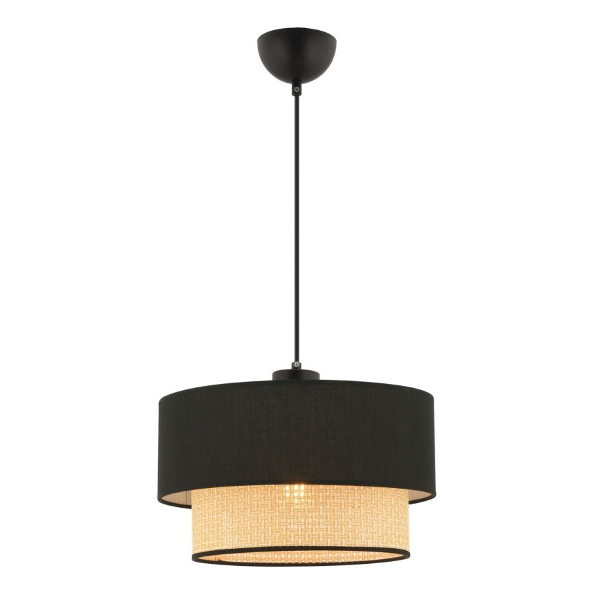 ECHO luster 1xE27/60W/230V čierna/bežová