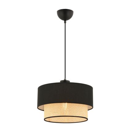 ECHO luster 1xE27/60W/230V čierna/bežová