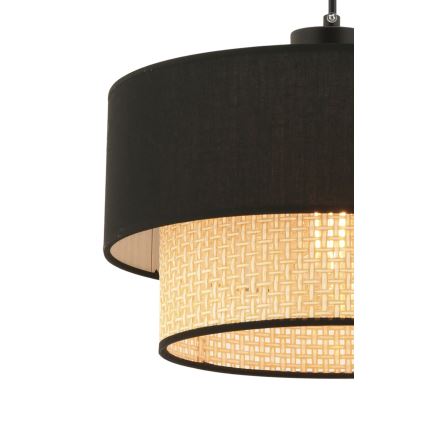ECHO luster 1xE27/60W/230V čierna/bežová