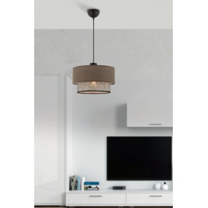 ECHO stropné svietidlo 1xE27/60W/230V hnedá/sivá