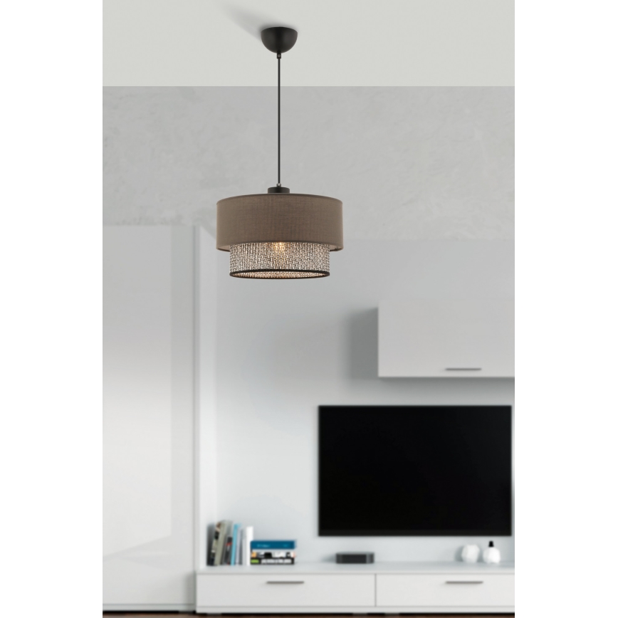 ECHO stropné svietidlo 1xE27/60W/230V hnedá/sivá