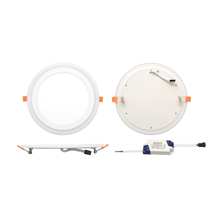 LED Podhľadové svietidlo DUO LED/18W/230V + LED/6W