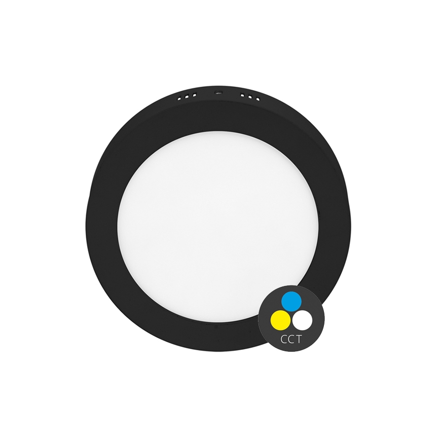 LED Stropné svietidlo LADA LED/12W/230V 3000/4000/6000K pr. 17 cm čierna