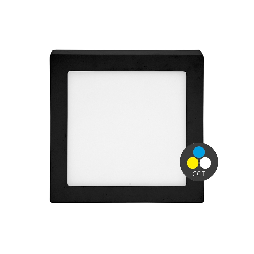 LED Stropné svietidlo RAFA LED/12W/230V 3000/4000/6000K 17x17 cm čierna