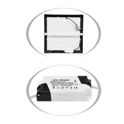 LED Stropné svietidlo RAFA LED/12W/230V 3000/4000/6000K 17x17 cm čierna