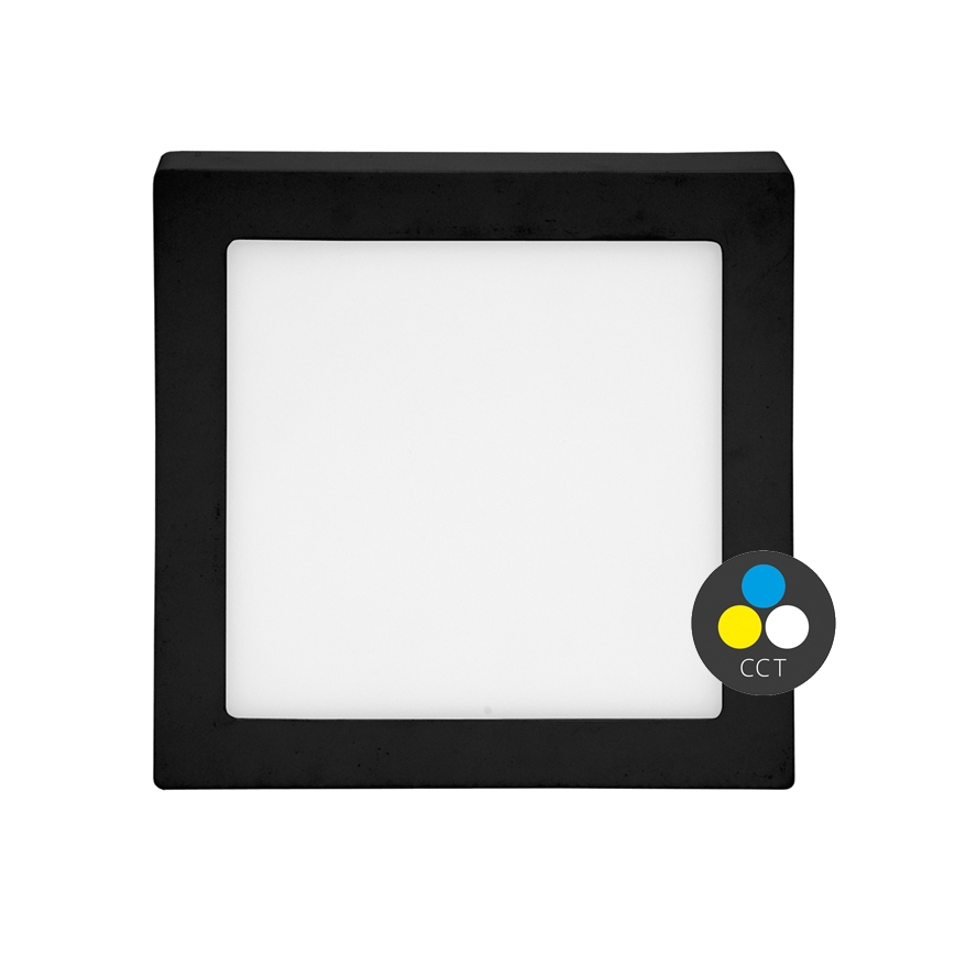 LED Stropné svietidlo RAFA LED/18W/230V 3000/4000/6000K 22x22 cm čierna
