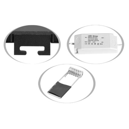 LED Kúpeľňové podhľadové svietidlo RAFA LED/25W/230V 3000/4000/6000K 30x30 cm IP44 čierna