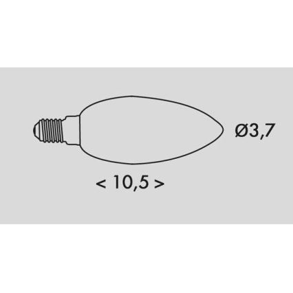 LED Žiarovka RETRO C37 E14/2W/230V 3000K 320lm