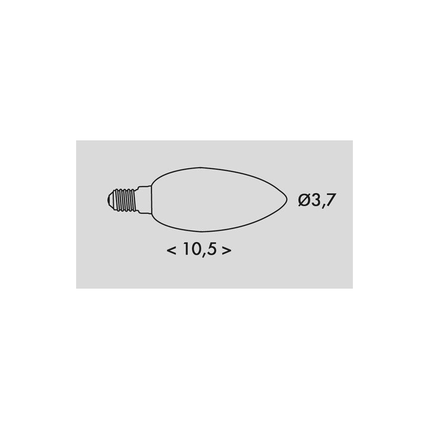 LED Žiarovka RETRO C37 E14/2W/230V 3000K 320lm
