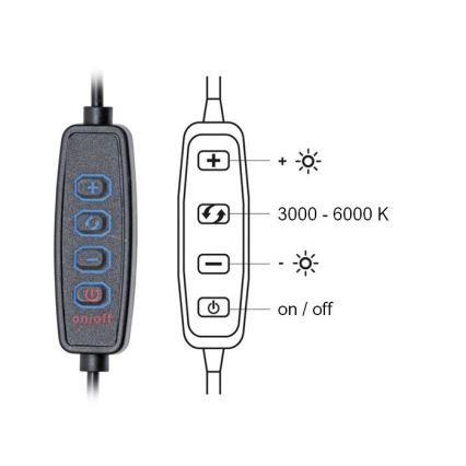 LED Stmievateľná stolná lampa LIPA LED/10W/230V 3000-6000K biela