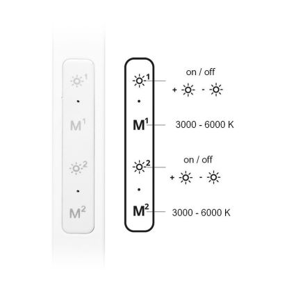 LED Stmievateľná stolná lampa SPACE LED/8W + LED/11W/230V 3000-6000K biela