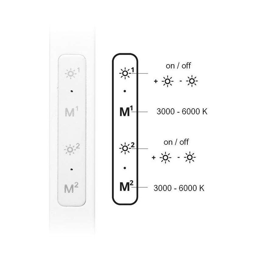 LED Stmievateľná stolná lampa SPACE LED/8W + LED/11W/230V 3000-6000K biela