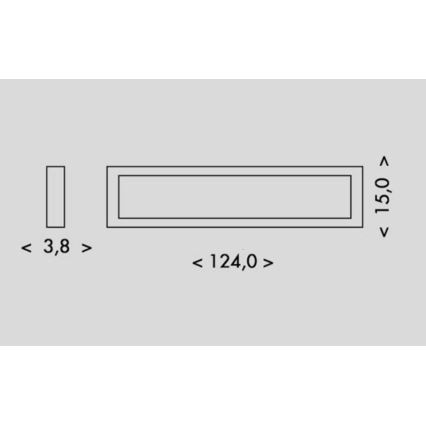 LED Stropné svietidlo PILO LED/36W/230V 4100K 124 cm čierna