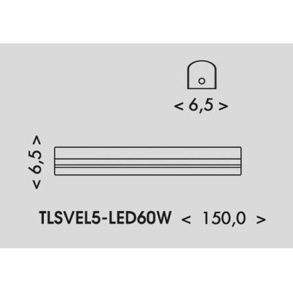 LED Žiarivkové svietidlo VELO LED/36/48/60W/230V 3000/4000/6000K 150 cm biela