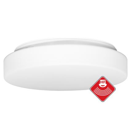 Vonkajšie stropné svietidlo so senzorom HECTOR 2xE27/60W/230V pr. 40 cm IP44 opál biela