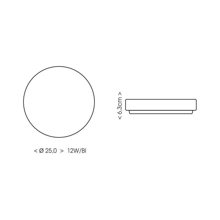 LED Kúpeľňové stropné svietidlo LIRA LED/12W/230V 4000K pr. 25 cm IP44 biela