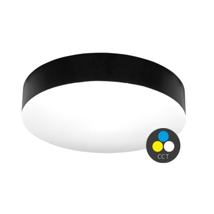 LED Kúpeľňové stropné svietidlo MAKARON LED/24W/230V 3000/4000/6000K pr. 30 cm IP44 čierna