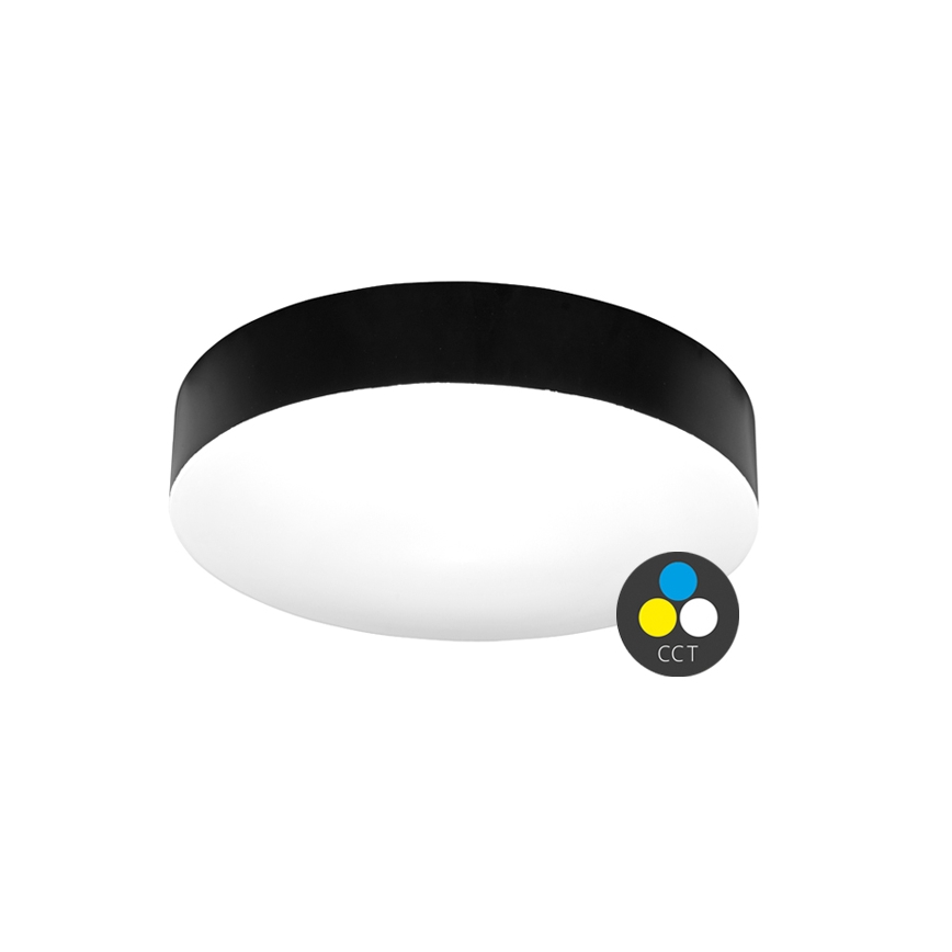 LED Kúpeľňové stropné svietidlo MAKARON LED/24W/230V 3000/4000/6000K pr. 30 cm IP44 čierna